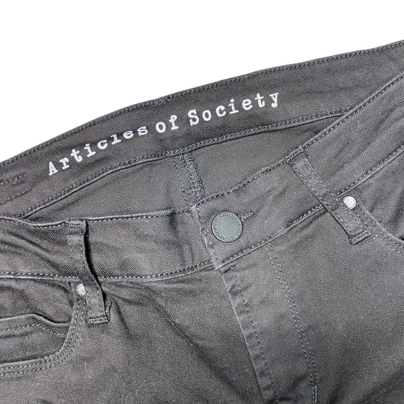 ARTICLES OF SOCIETY | sz 27 Women's Black/White Racing Stripe Sarah Skinny Jeans - Picture 2 of 5